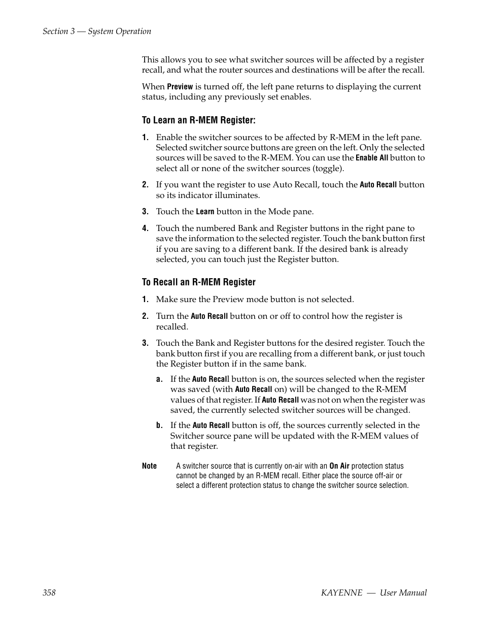 Grass Valley Kayenne v.3.0 User Manual | Page 358 / 480