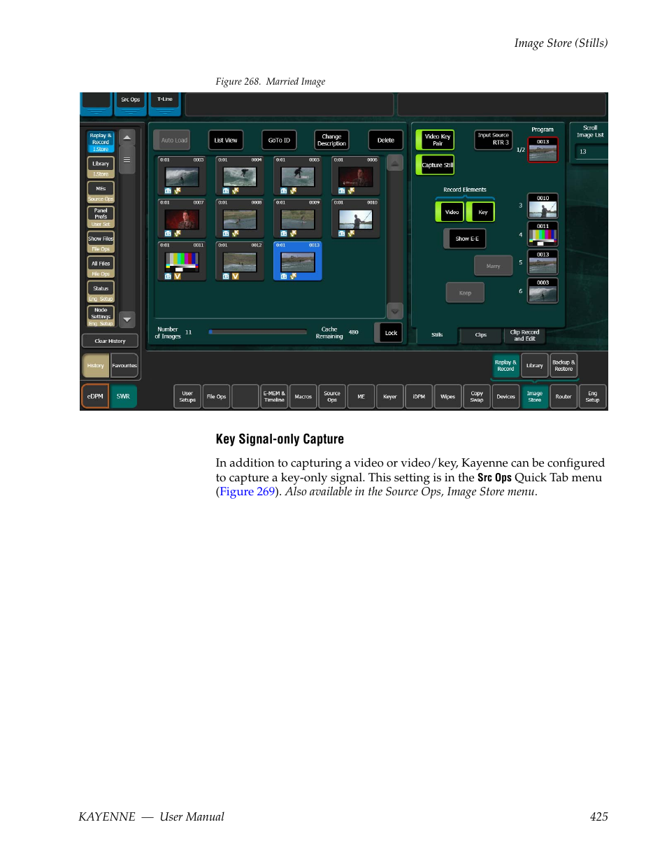 Key signal-only capture | Grass Valley Kayenne v.3.0 User Manual | Page 425 / 480