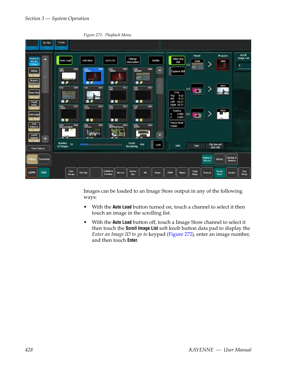 Figure 271, Images | Grass Valley Kayenne v.3.0 User Manual | Page 428 / 480