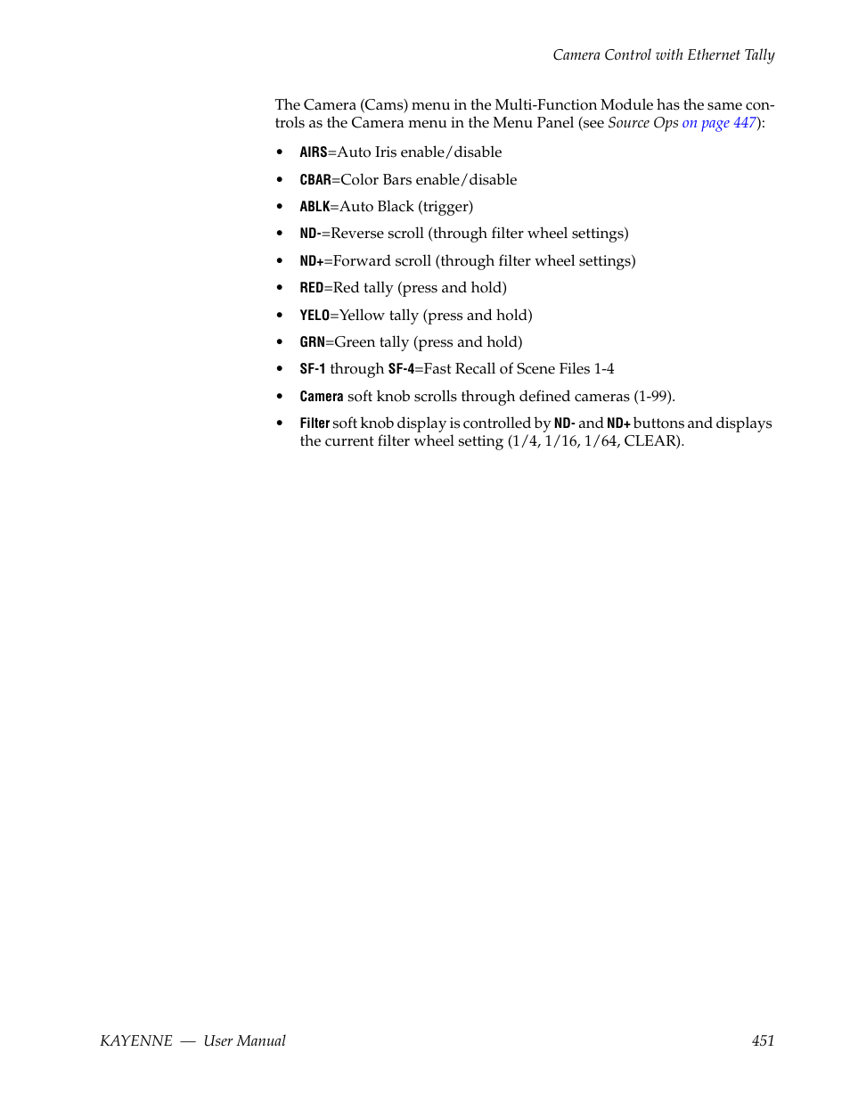 Grass Valley Kayenne v.3.0 User Manual | Page 451 / 480