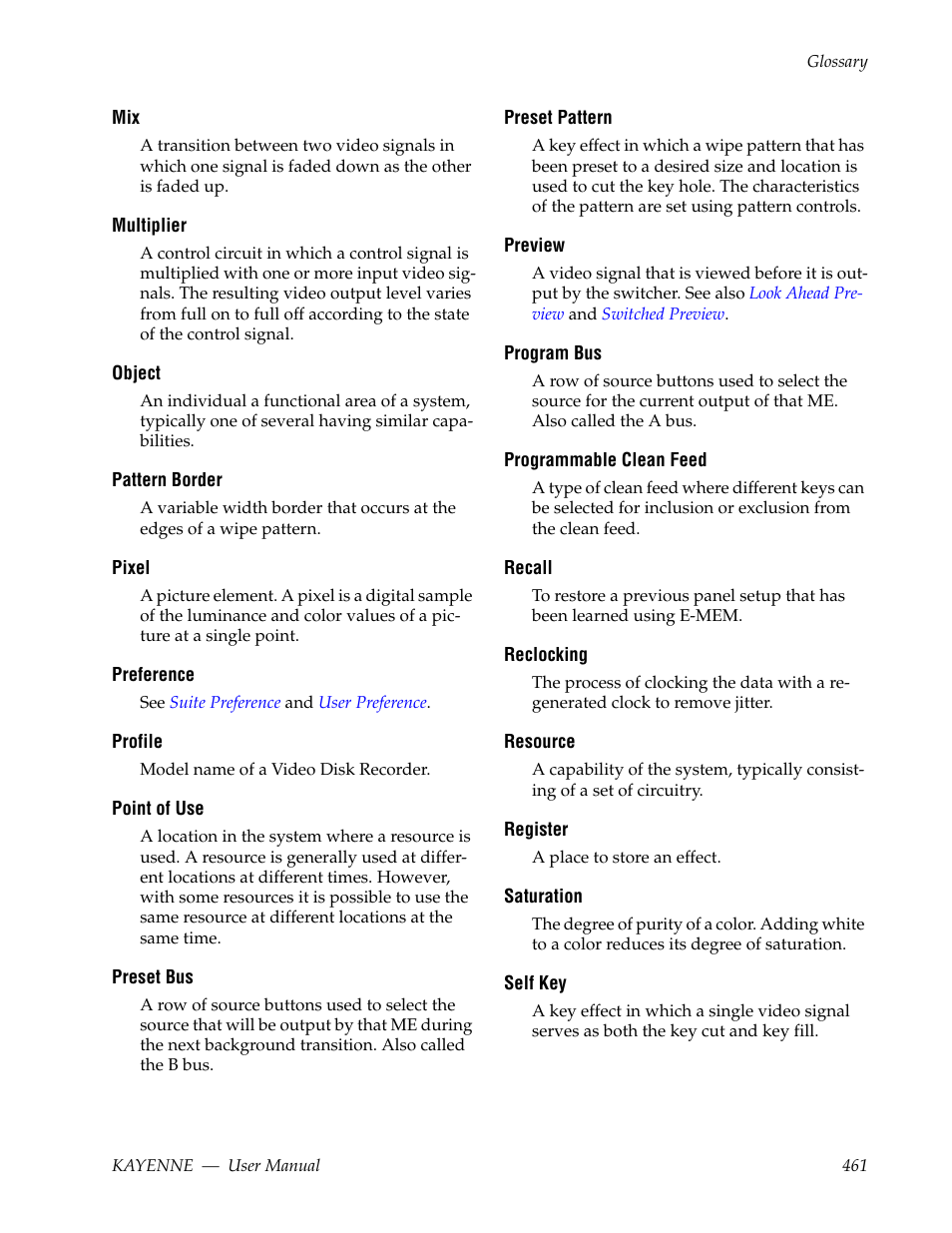 Black. also see, Programmable clean feed | Grass Valley Kayenne v.3.0 User Manual | Page 461 / 480
