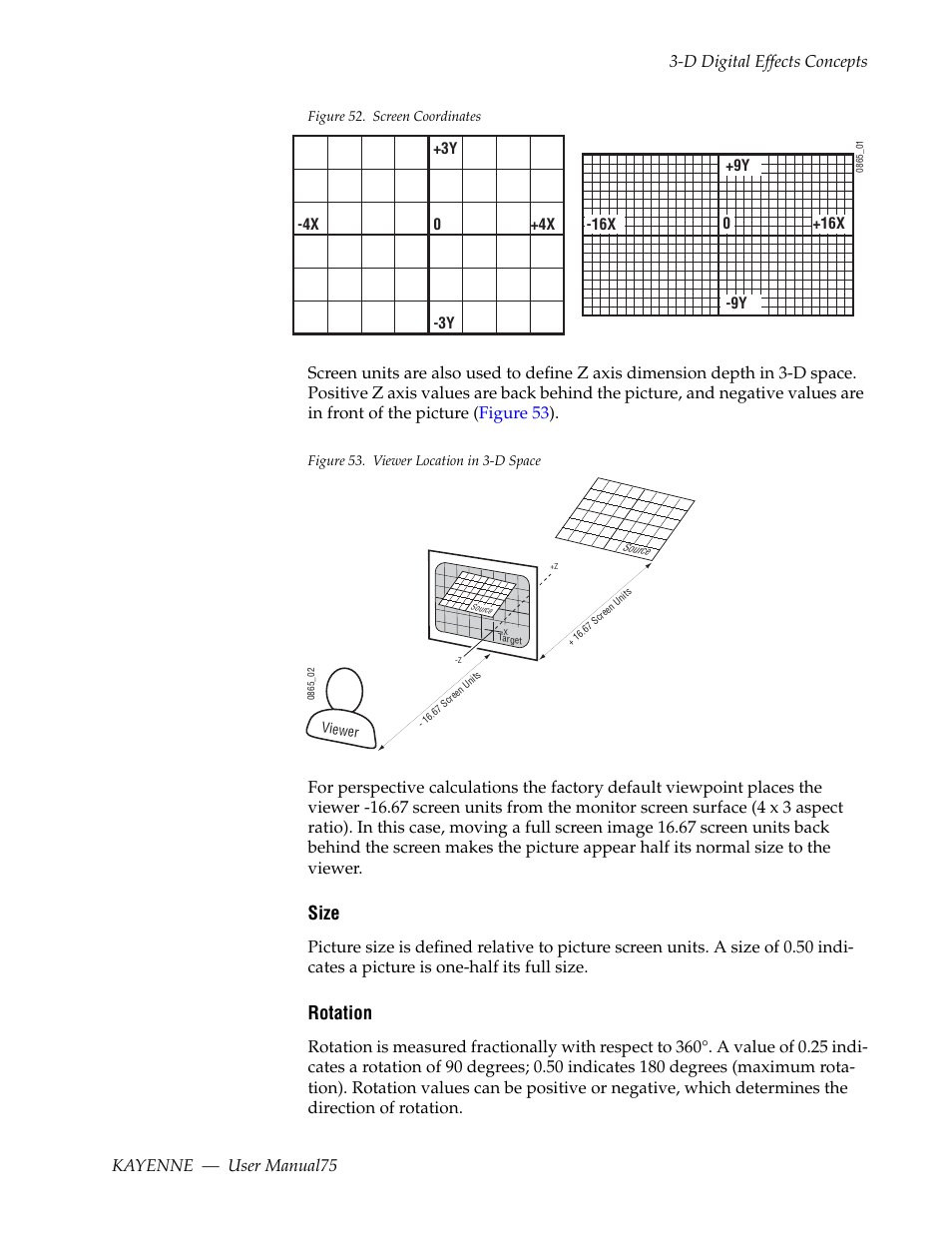 Size, Rotation | Grass Valley Kayenne v.3.0 User Manual | Page 75 / 480