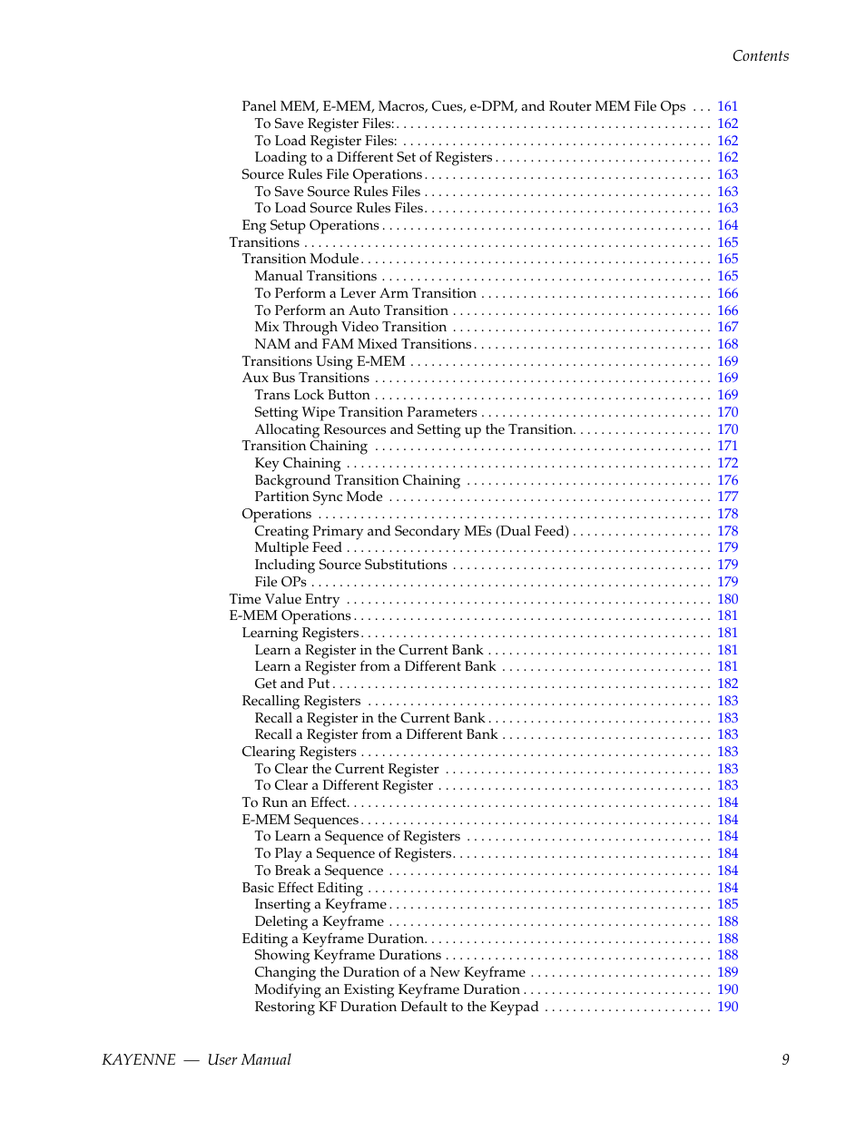 Grass Valley Kayenne v.3.0 User Manual | Page 9 / 480