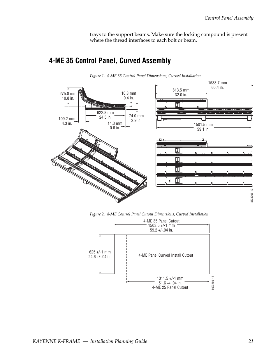 Me 35 control panel, curved assembly | Grass Valley Kayenne K-Frame Installation Planning Guide Dec 03 2014 User Manual | Page 21 / 52