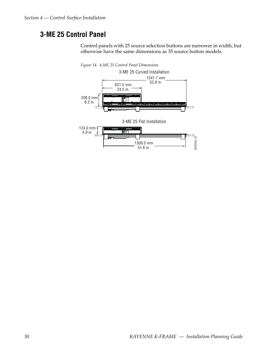 Me 25 control panel | Grass Valley Kayenne K-Frame Installation Planning Guide Dec 03 2014 User Manual | Page 30 / 52