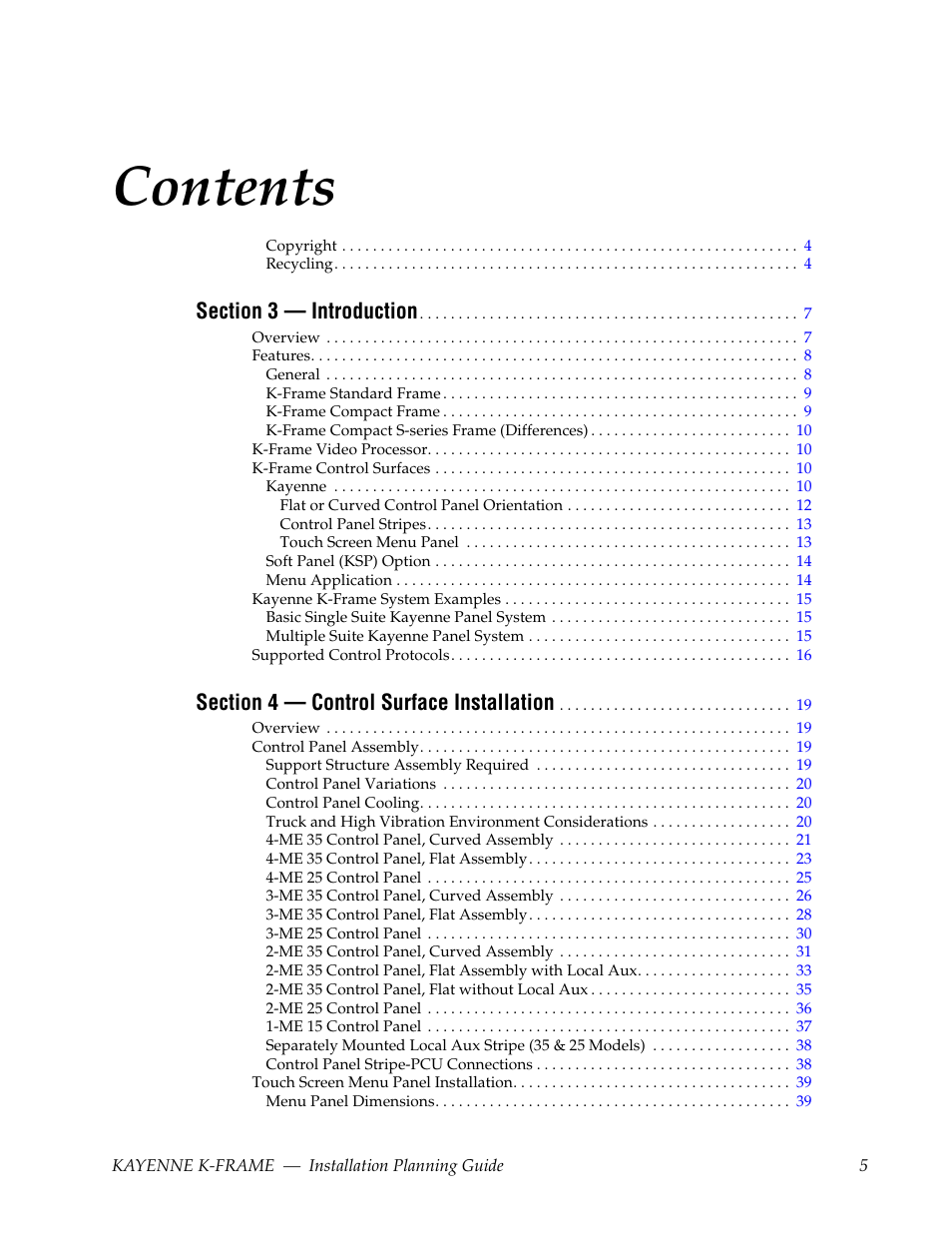 Grass Valley Kayenne K-Frame Installation Planning Guide Dec 03 2014 User Manual | Page 5 / 52