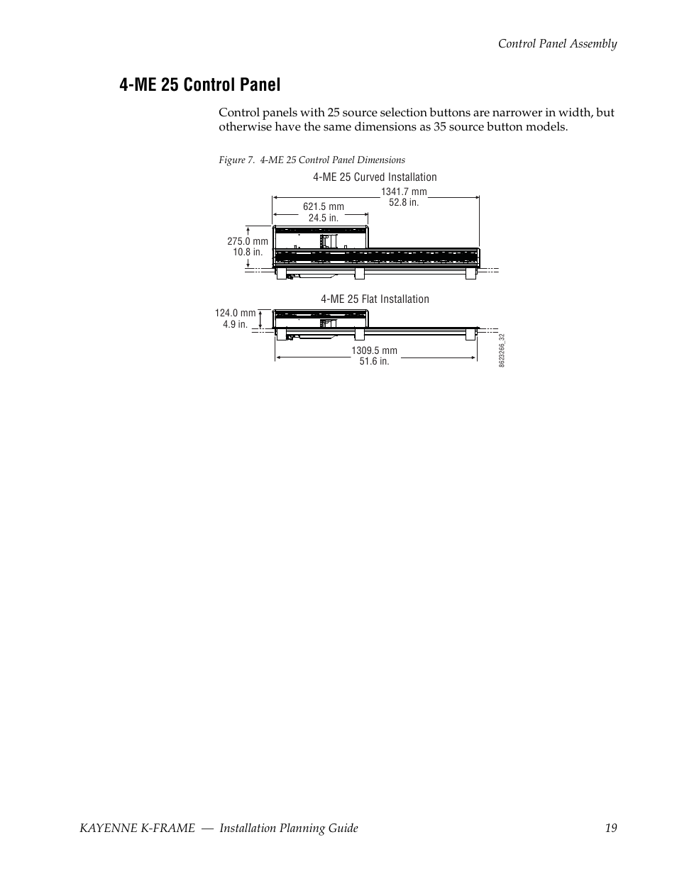 Me 25 control panel | Grass Valley Kayenne K-Frame Installation Planning Guide Dec 03 2013 User Manual | Page 23 / 52
