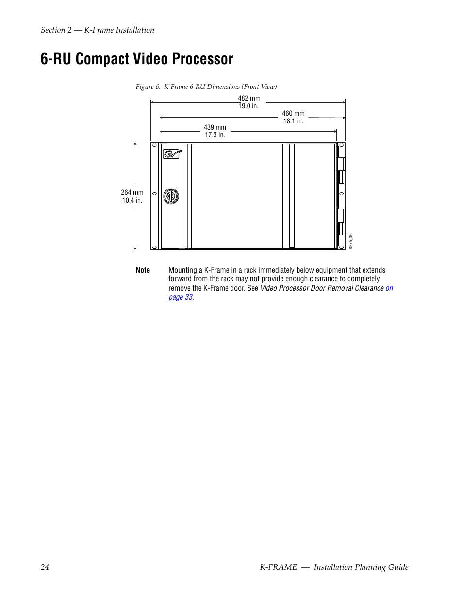 Ru compact video processor | Grass Valley K-Frame Installation Planning Guide Jul 07 2014 User Manual | Page 24 / 56