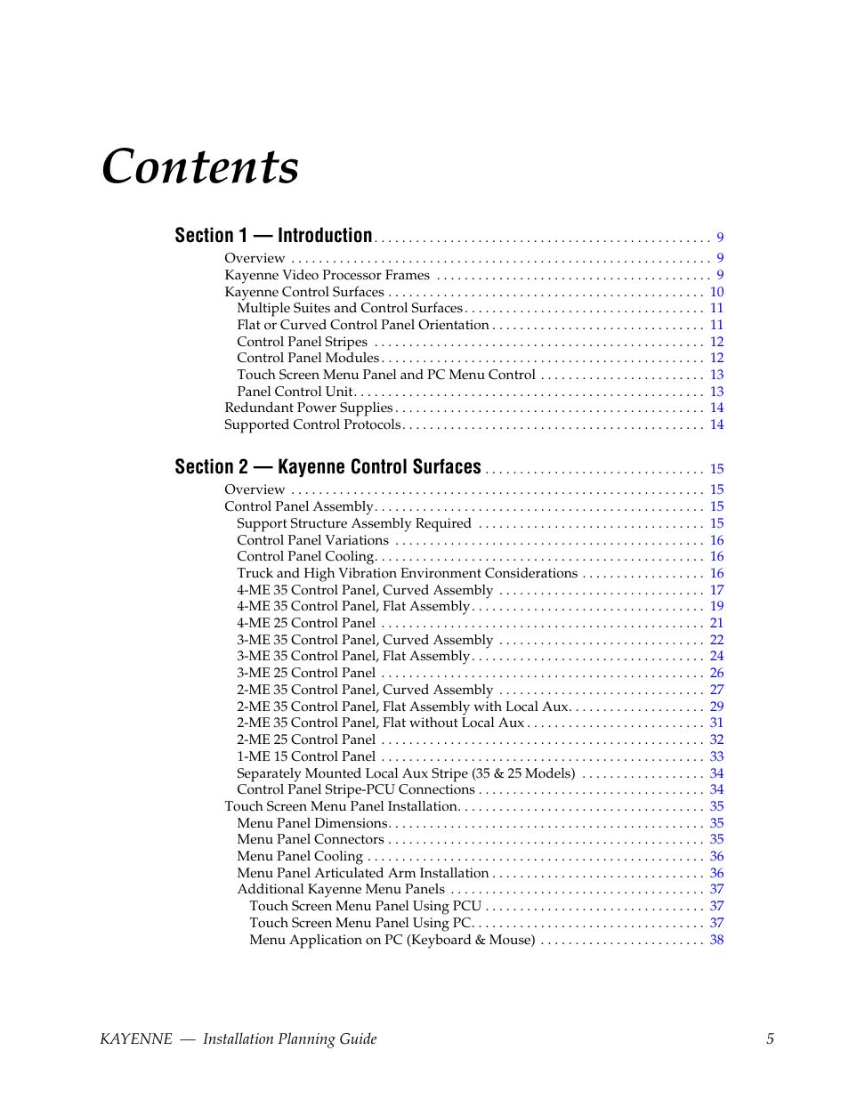 Grass Valley Kayenne Installation Planning Guide Aug 30 2011 User Manual | Page 5 / 78