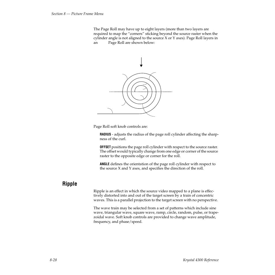 Ripple | Grass Valley 4300 Krystal Reference Manual v.3.1 User Manual | Page 174 / 334