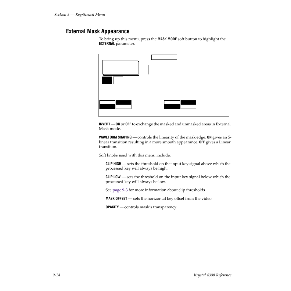 External mask appearance | Grass Valley 4300 Krystal Reference Manual v.3.1 User Manual | Page 208 / 334