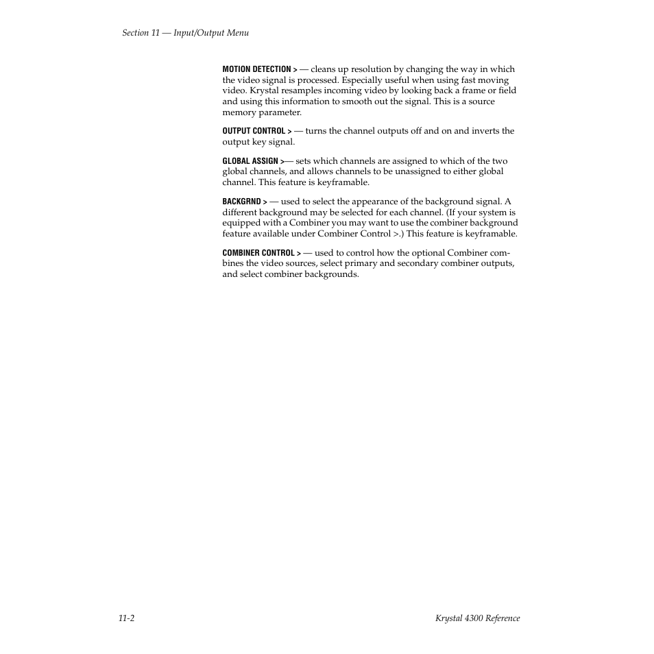 Grass Valley 4300 Krystal Reference Manual v.3.1 User Manual | Page 238 / 334