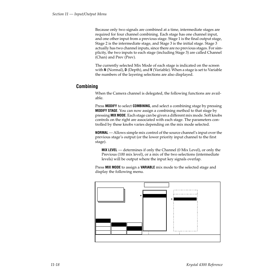 Combining | Grass Valley 4300 Krystal Reference Manual v.3.1 User Manual | Page 254 / 334
