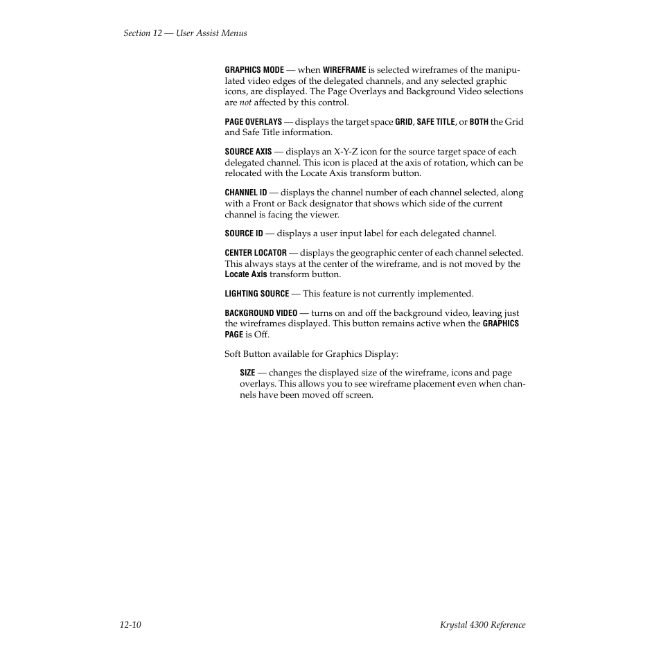 Grass Valley 4300 Krystal Reference Manual v.3.1 User Manual | Page 278 / 334
