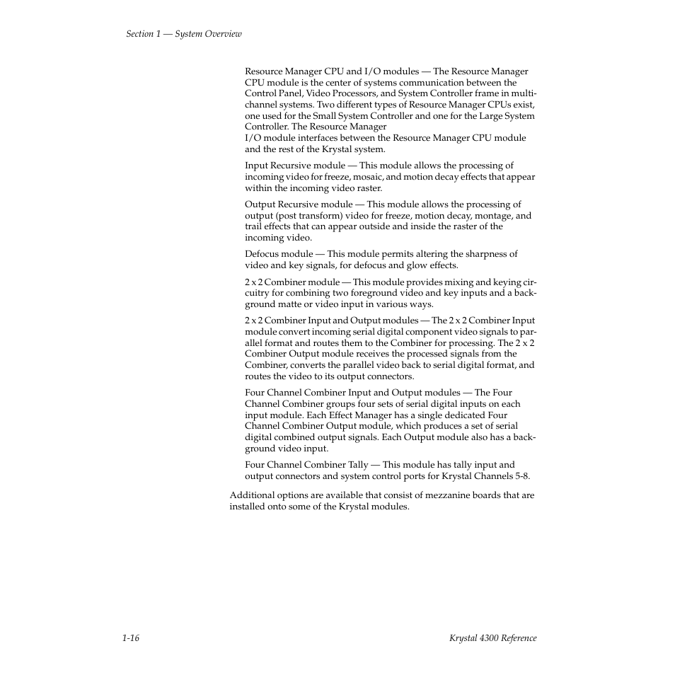 Grass Valley 4300 Krystal Reference Manual v.3.1 User Manual | Page 28 / 334