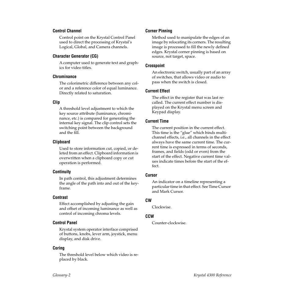 Grass Valley 4300 Krystal Reference Manual v.3.1 User Manual | Page 306 / 334