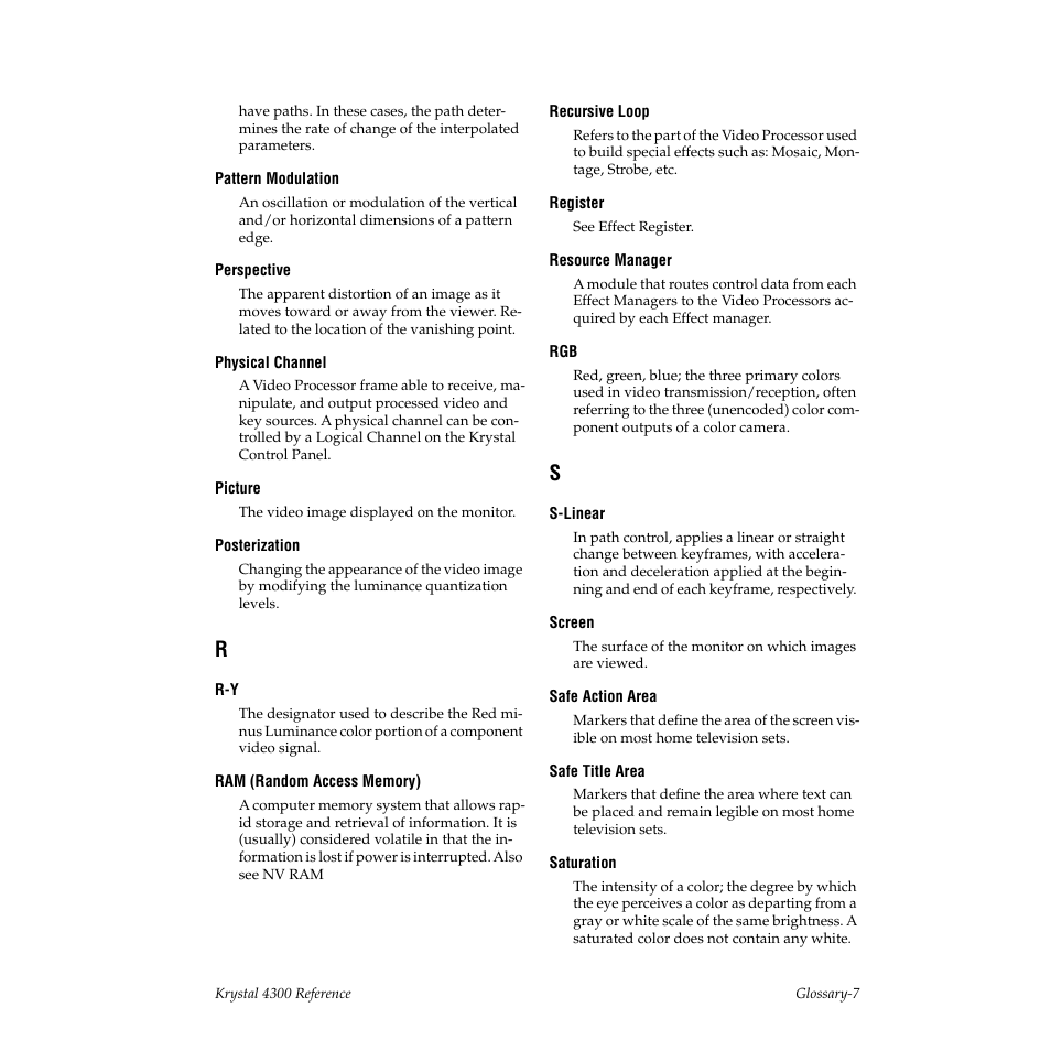 Grass Valley 4300 Krystal Reference Manual v.3.1 User Manual | Page 311 / 334