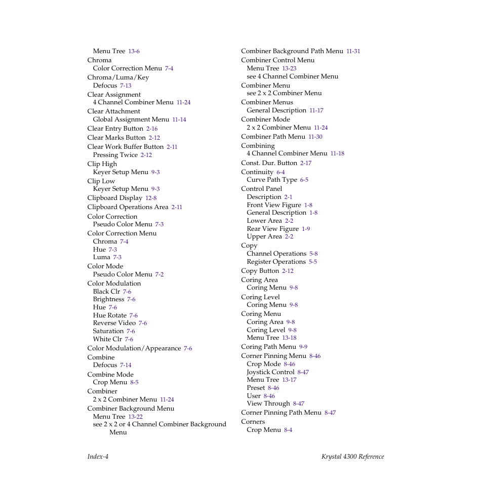 Grass Valley 4300 Krystal Reference Manual v.3.1 User Manual | Page 318 / 334