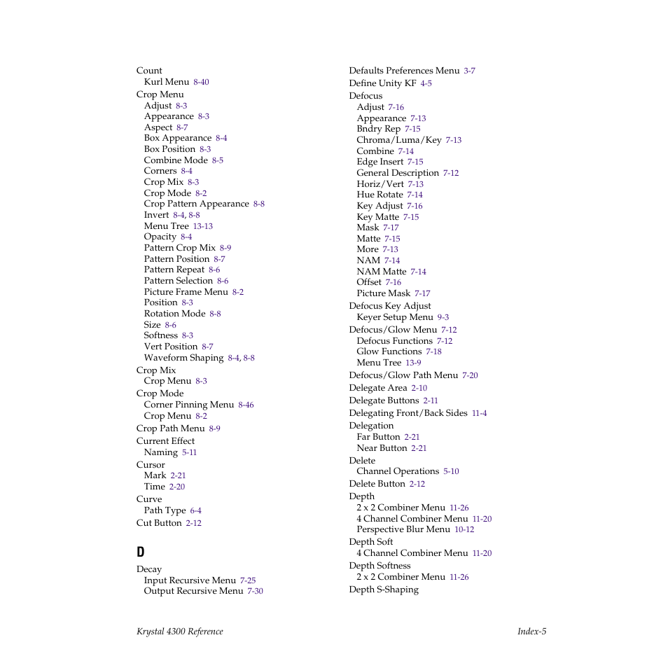 Grass Valley 4300 Krystal Reference Manual v.3.1 User Manual | Page 319 / 334
