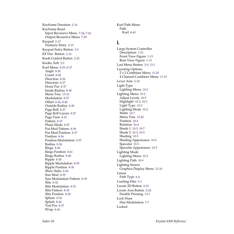 Grass Valley 4300 Krystal Reference Manual v.3.1 User Manual | Page 324 / 334