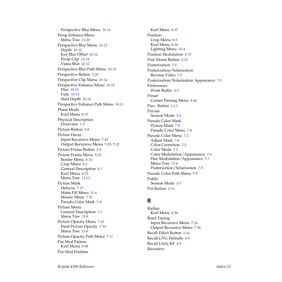 Grass Valley 4300 Krystal Reference Manual v.3.1 User Manual | Page 329 / 334