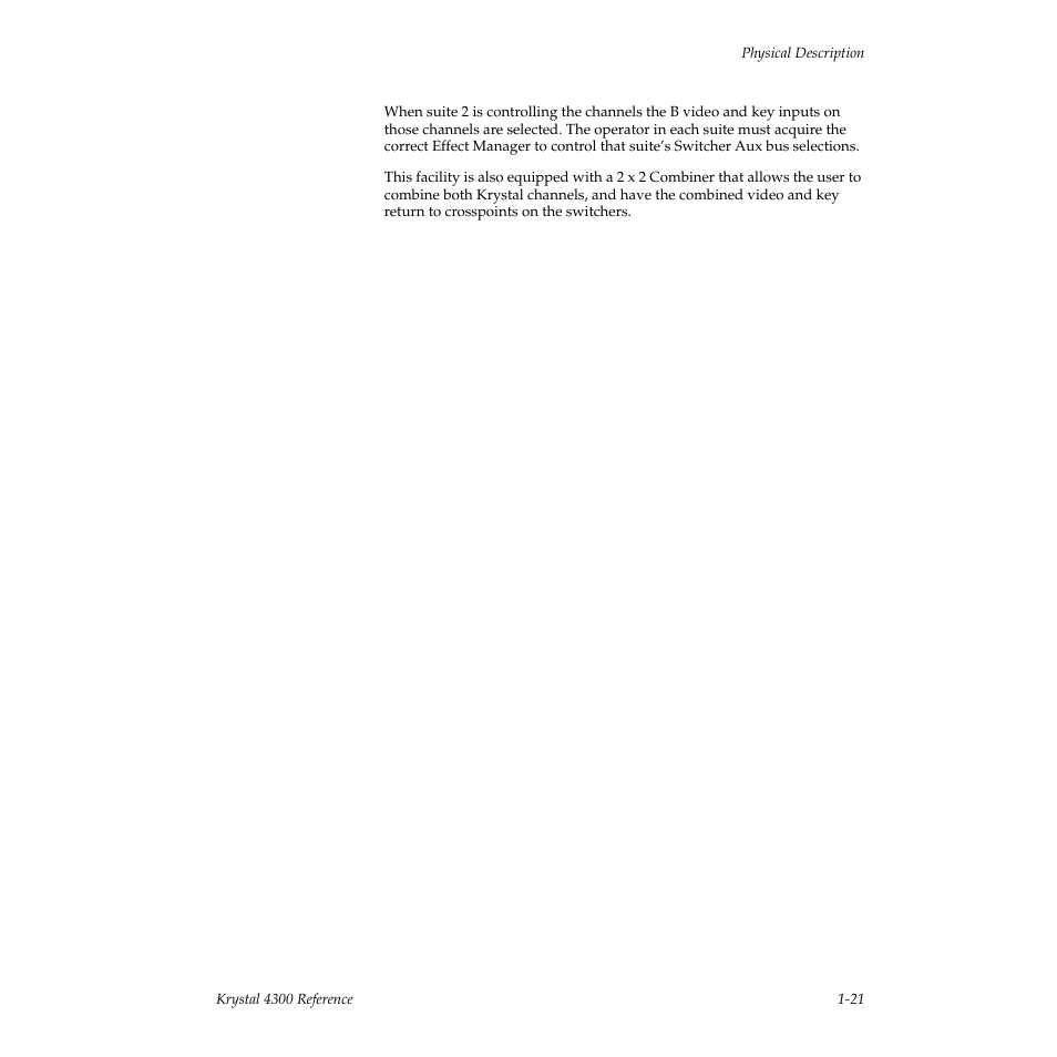 Grass Valley 4300 Krystal Reference Manual v.3.1 User Manual | Page 33 / 334
