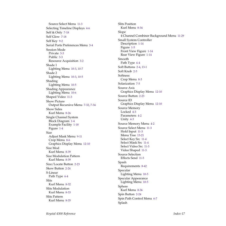 Grass Valley 4300 Krystal Reference Manual v.3.1 User Manual | Page 331 / 334