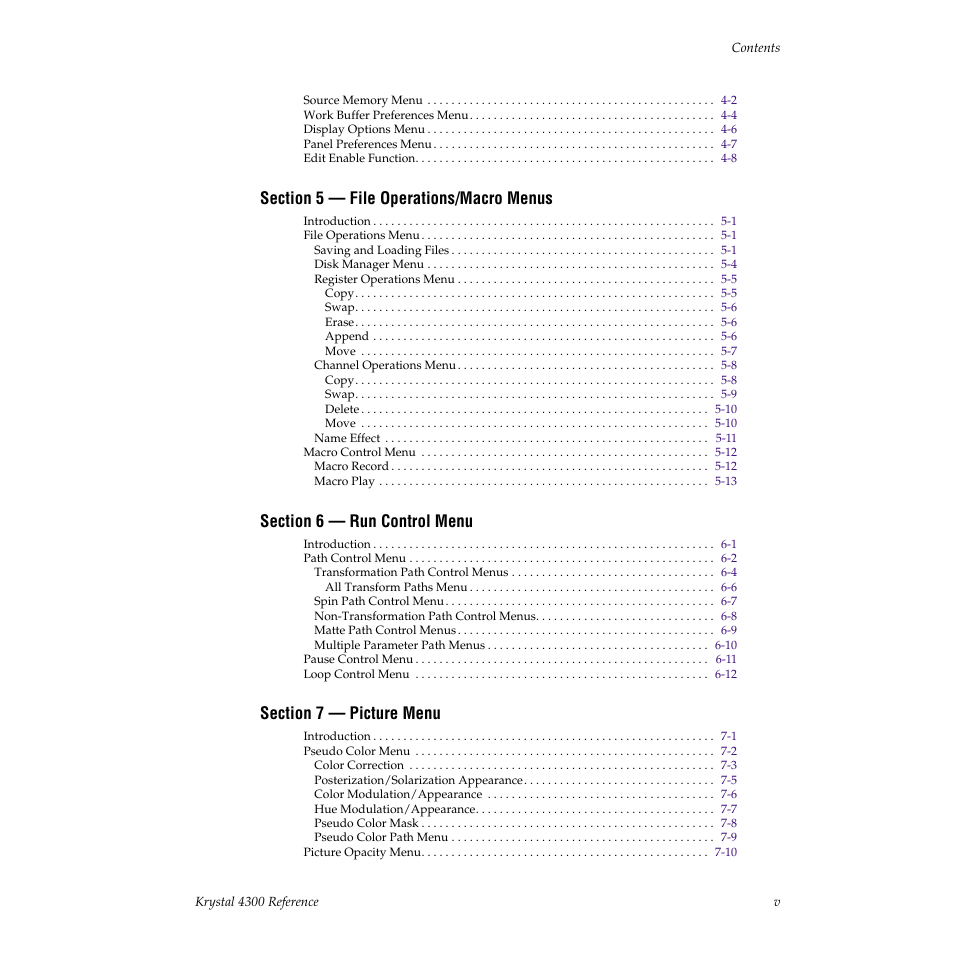 Grass Valley 4300 Krystal Reference Manual v.3.1 User Manual | Page 5 / 334