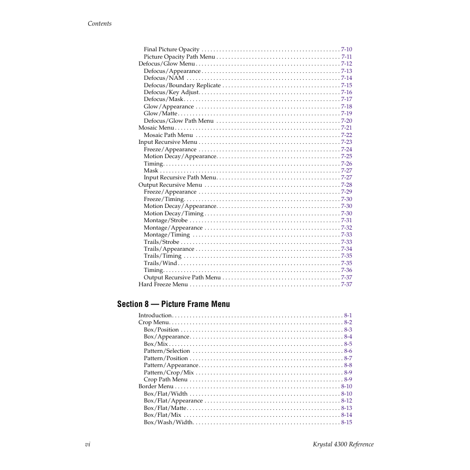 Grass Valley 4300 Krystal Reference Manual v.3.1 User Manual | Page 6 / 334