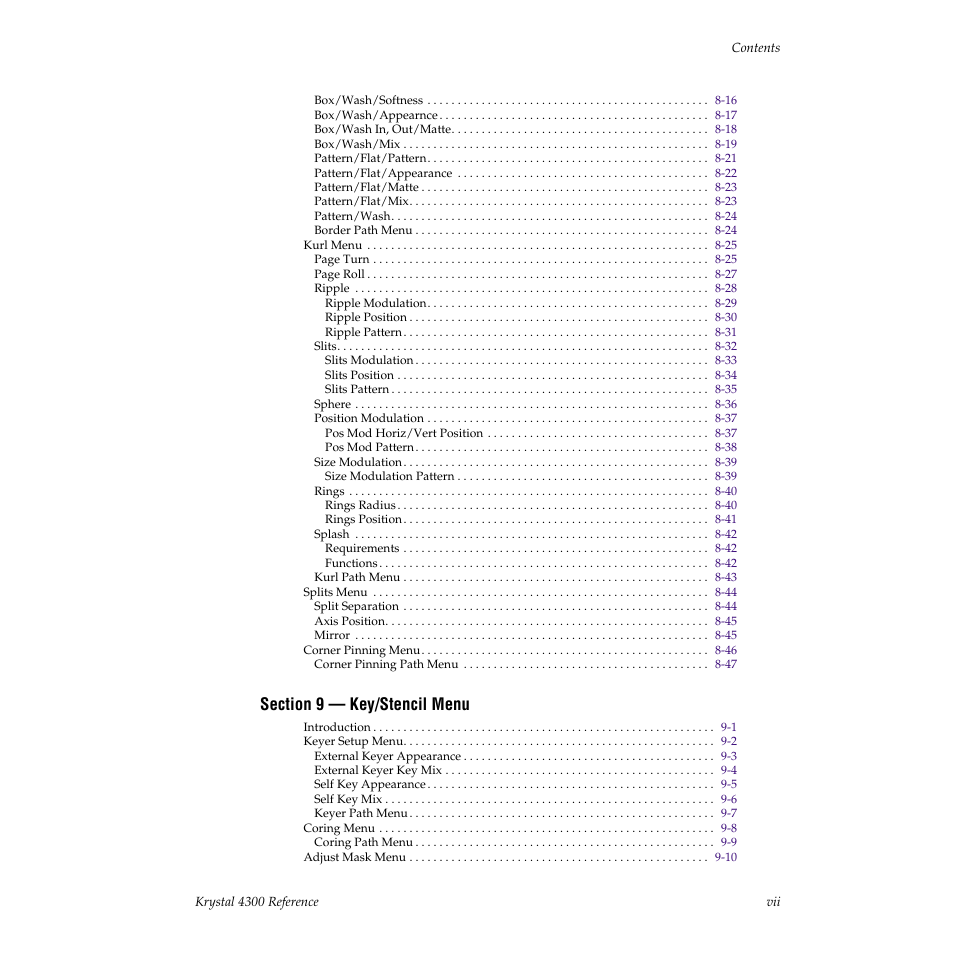 Grass Valley 4300 Krystal Reference Manual v.3.1 User Manual | Page 7 / 334