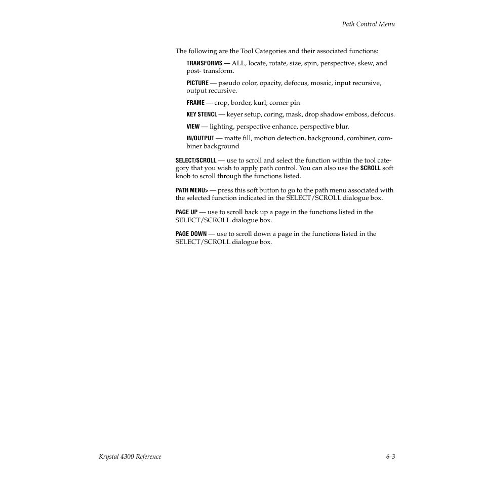 Grass Valley 4300 Krystal Reference Manual v.3.1 User Manual | Page 97 / 334