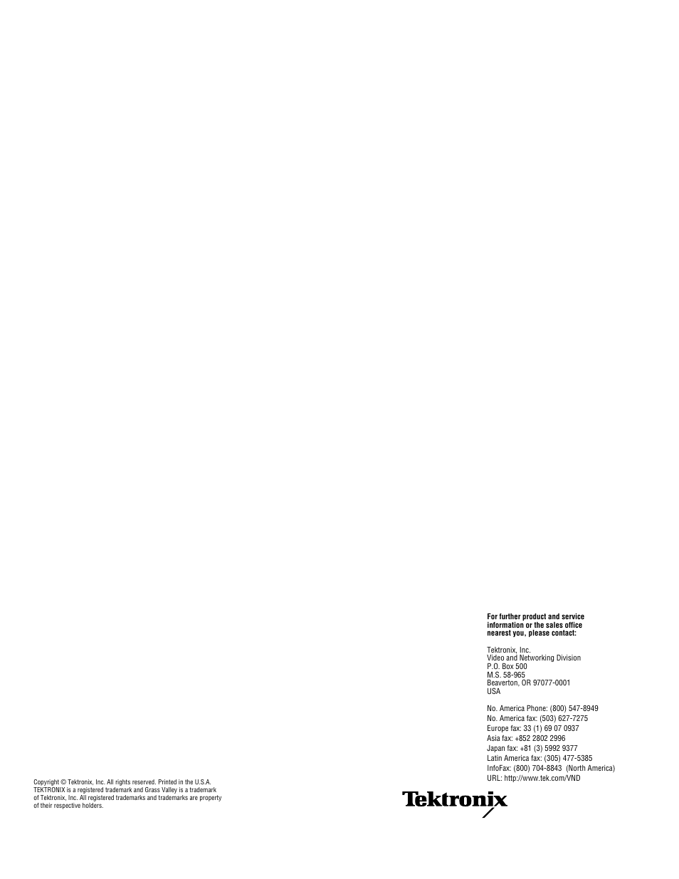 Grass Valley 4300 Krystal Digital Picture Manipulator Ordering Guide User Manual | Page 16 / 16