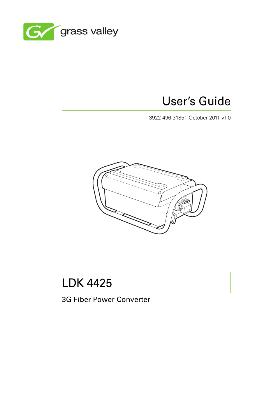 Grass Valley LDK 4425 User Manual | 24 pages