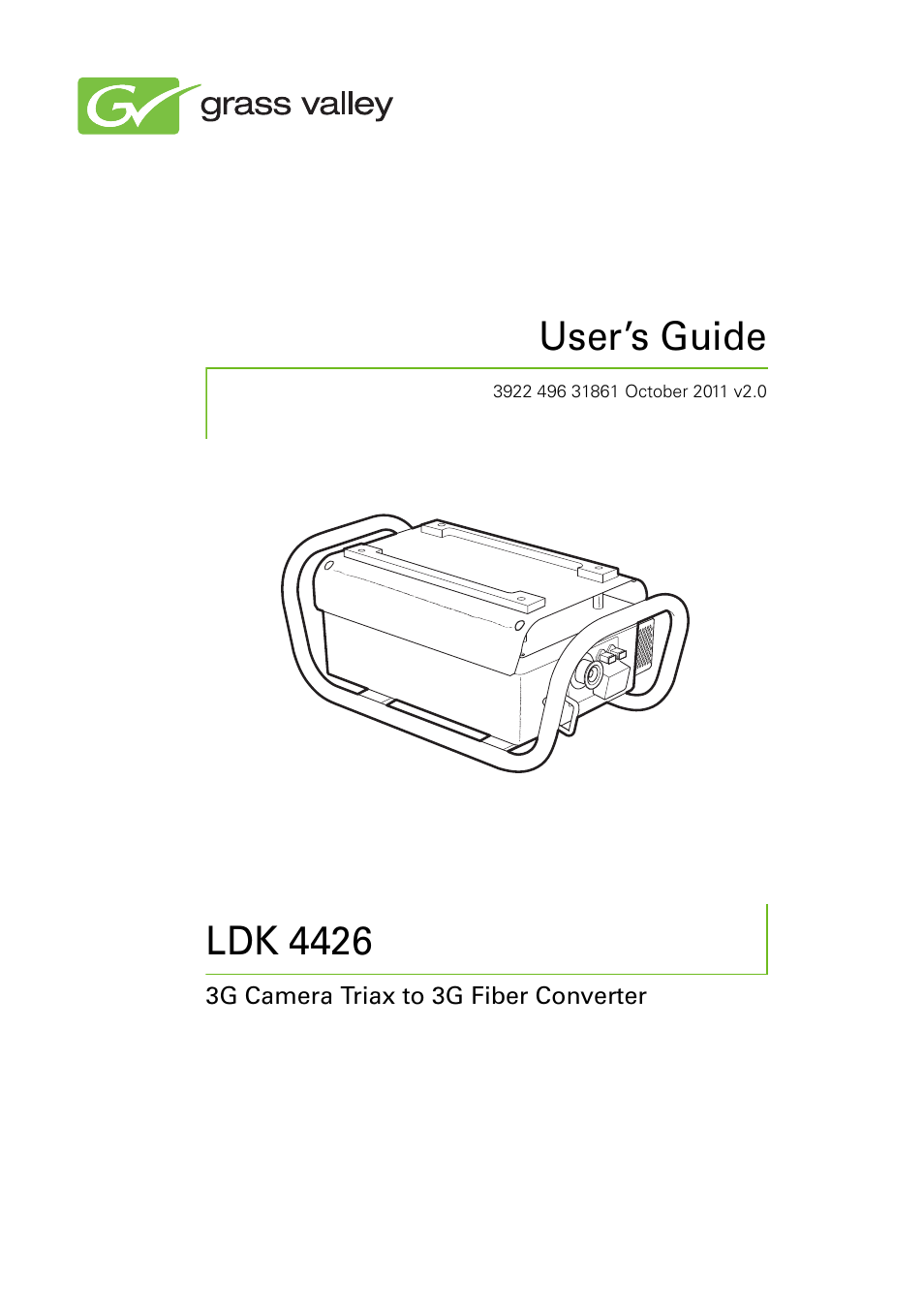 Grass Valley LDK 4426 User Manual | 30 pages