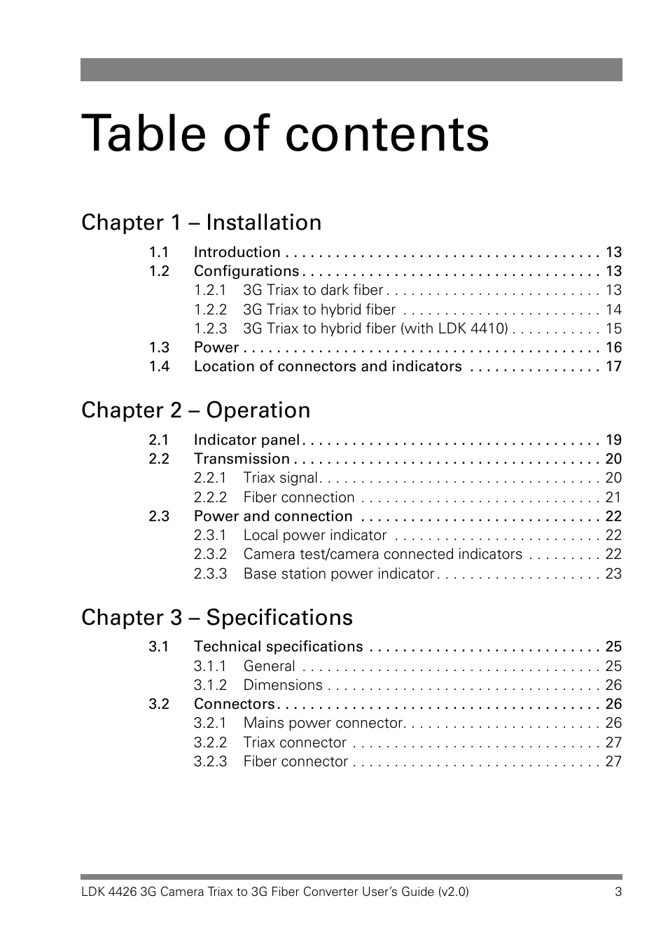 Grass Valley LDK 4426 User Manual | Page 3 / 30