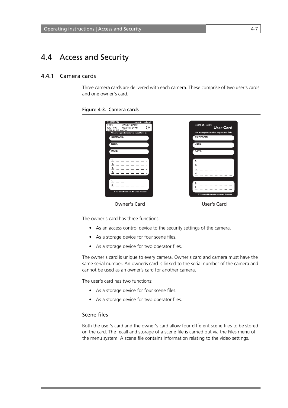 4 access and security | Grass Valley LDK 500 User Manual | Page 46 / 81