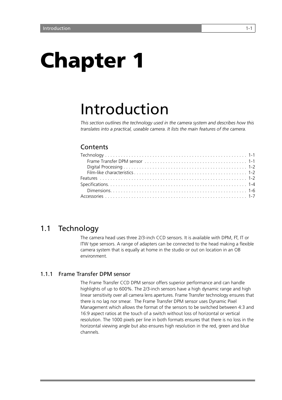 Chapter 1, Introduction | Grass Valley LDK 500 User Manual | Page 6 / 81