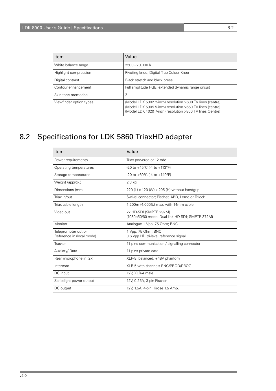 Grass Valley LDK 8000 v.2.0 User Manual | Page 108 / 110