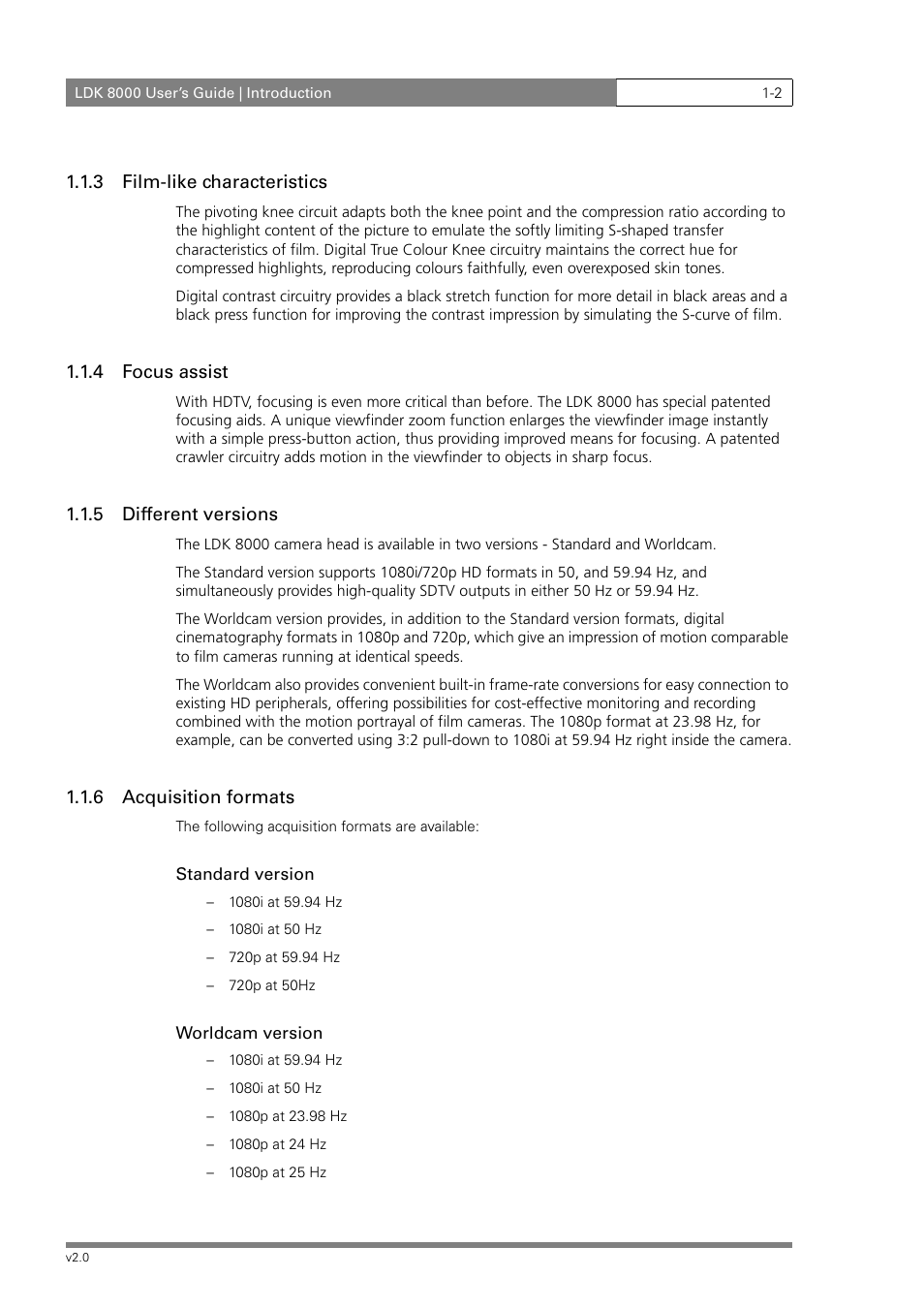 Grass Valley LDK 8000 v.2.0 User Manual | Page 14 / 110