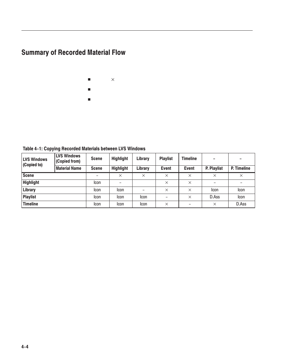 Summary of recorded material flow | Grass Valley LVS 100 v.3.15 User Manual | Page 122 / 370