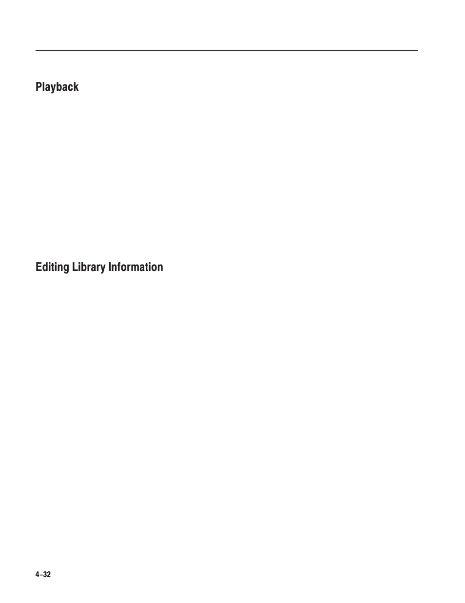 Playback, Editing library information | Grass Valley LVS 100 v.3.15 User Manual | Page 150 / 370