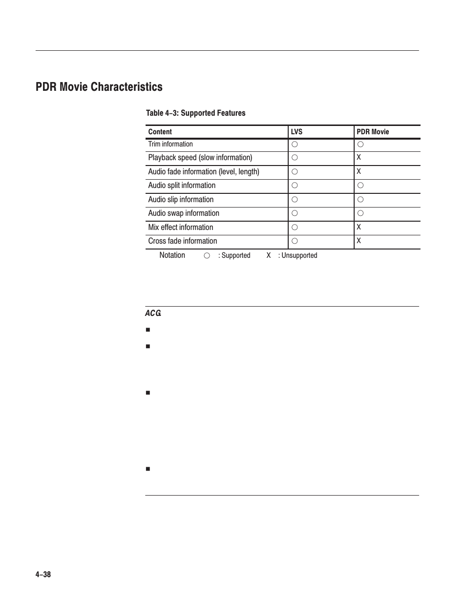 Pdr movie characteristics | Grass Valley LVS 100 v.3.15 User Manual | Page 156 / 370