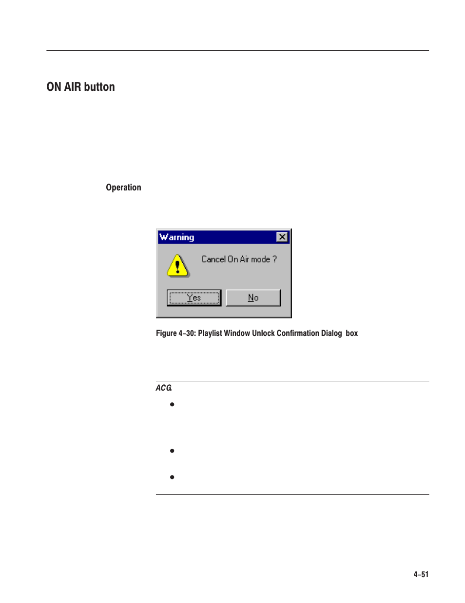 On air button | Grass Valley LVS 100 v.3.15 User Manual | Page 169 / 370