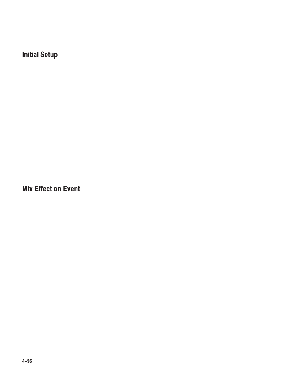 Initial setup, Mix effect on event | Grass Valley LVS 100 v.3.15 User Manual | Page 174 / 370