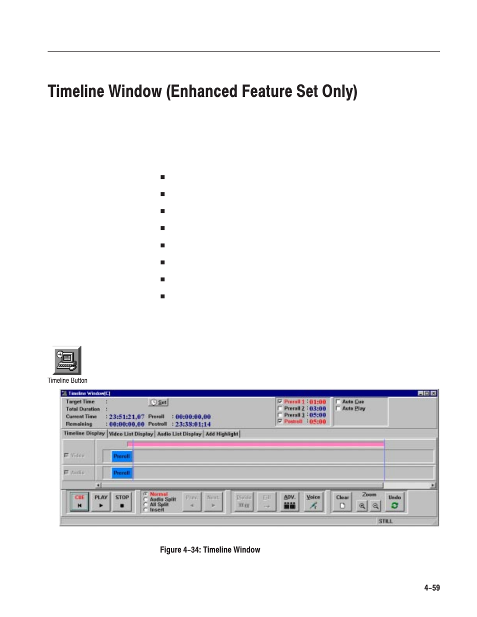 Timeline window (enhanced feature set only) | Grass Valley LVS 100 v.3.15 User Manual | Page 177 / 370