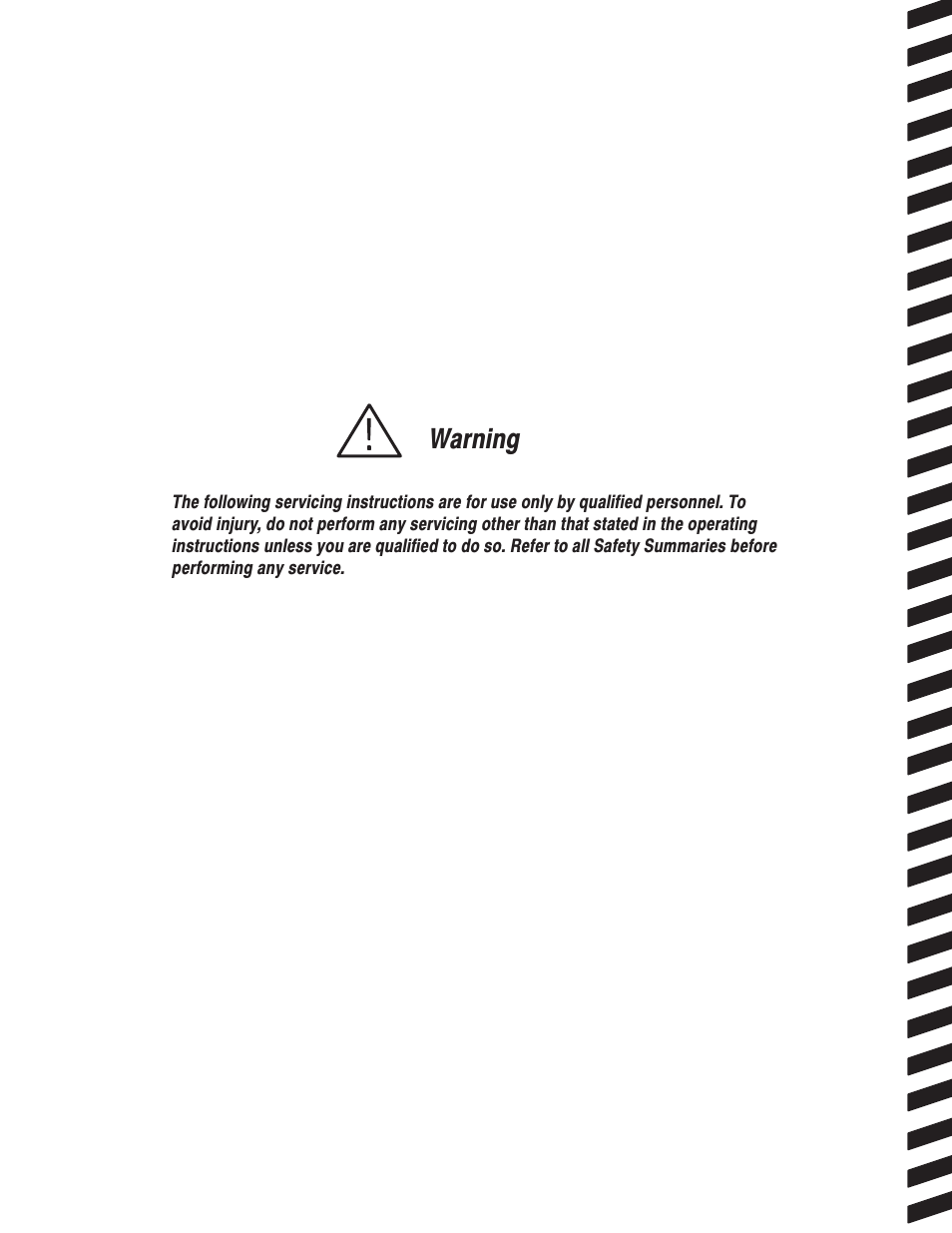 Warning | Grass Valley LVS 100 v.3.15 User Manual | Page 263 / 370