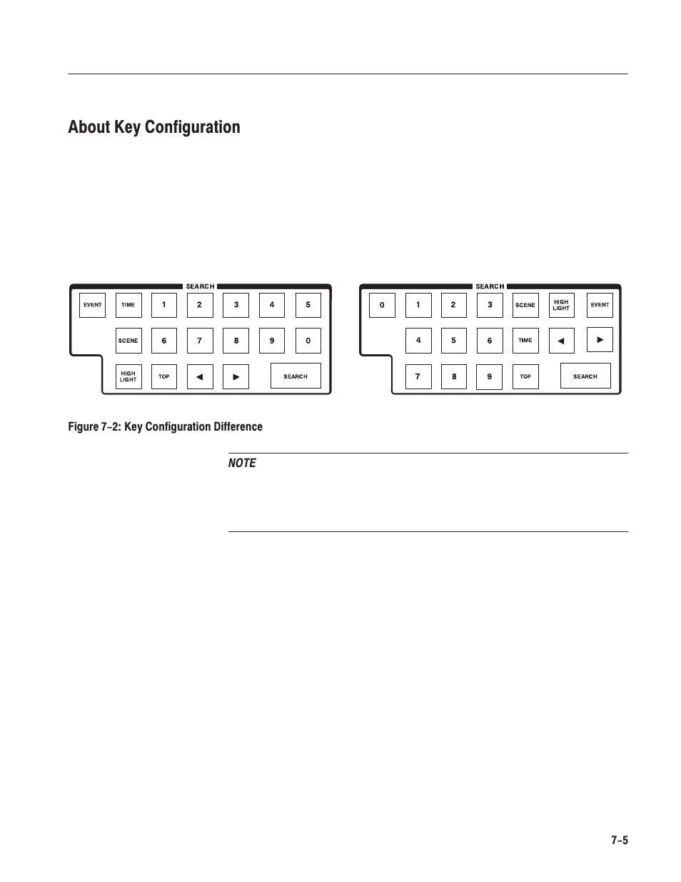 About key configuration | Grass Valley LVS 100 v.3.15 User Manual | Page 275 / 370