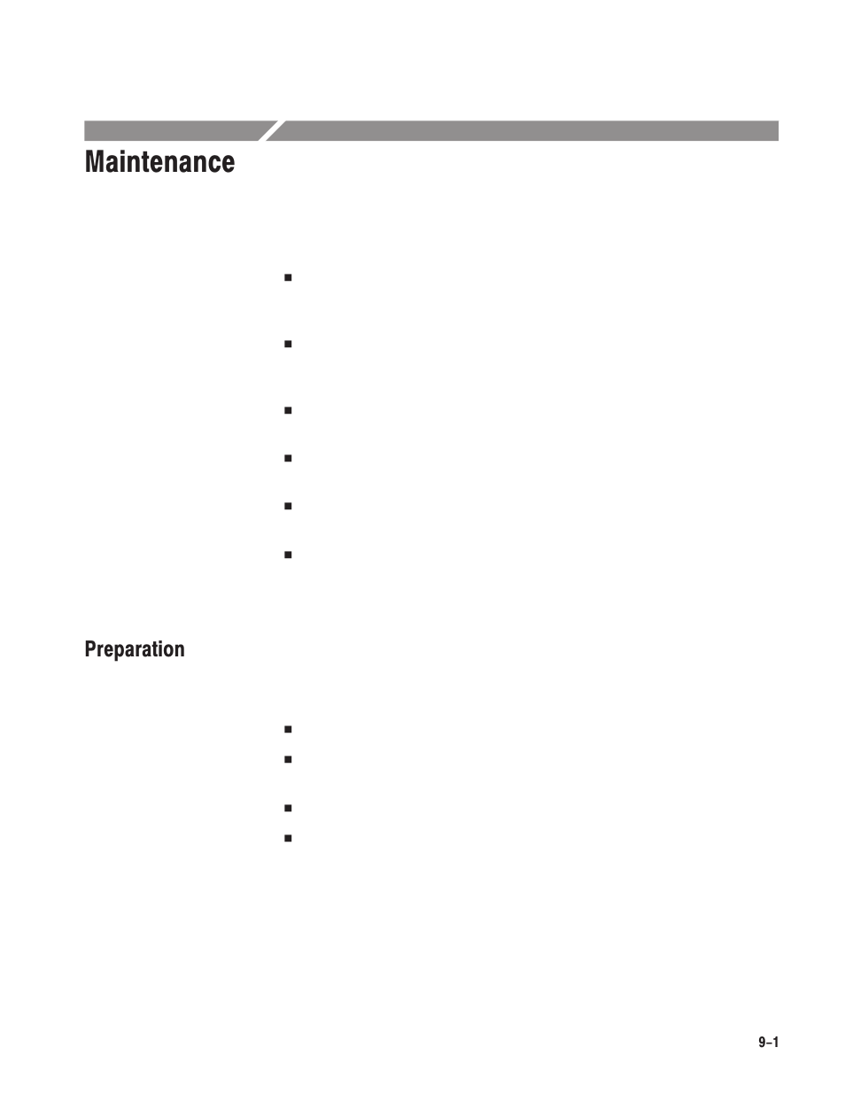 Maintenance, Preparation | Grass Valley LVS 100 v.3.15 User Manual | Page 291 / 370