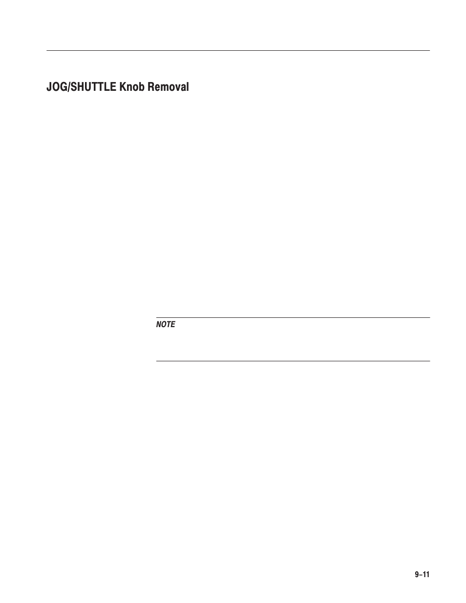 Jog/shuttle knob removal | Grass Valley LVS 100 v.3.15 User Manual | Page 301 / 370