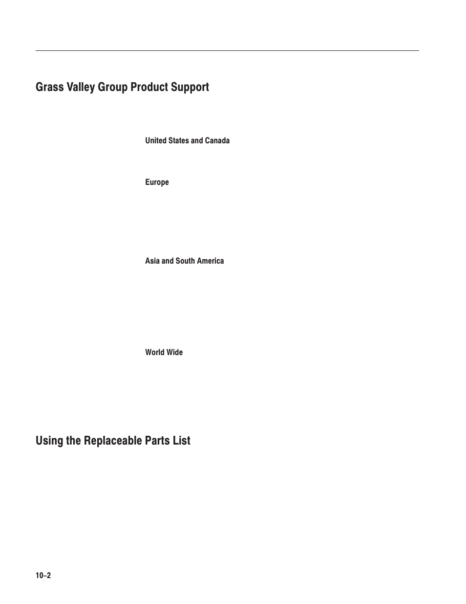 Grass valley group productsupport, Using the replaceable parts list | Grass Valley LVS 100 v.3.15 User Manual | Page 328 / 370